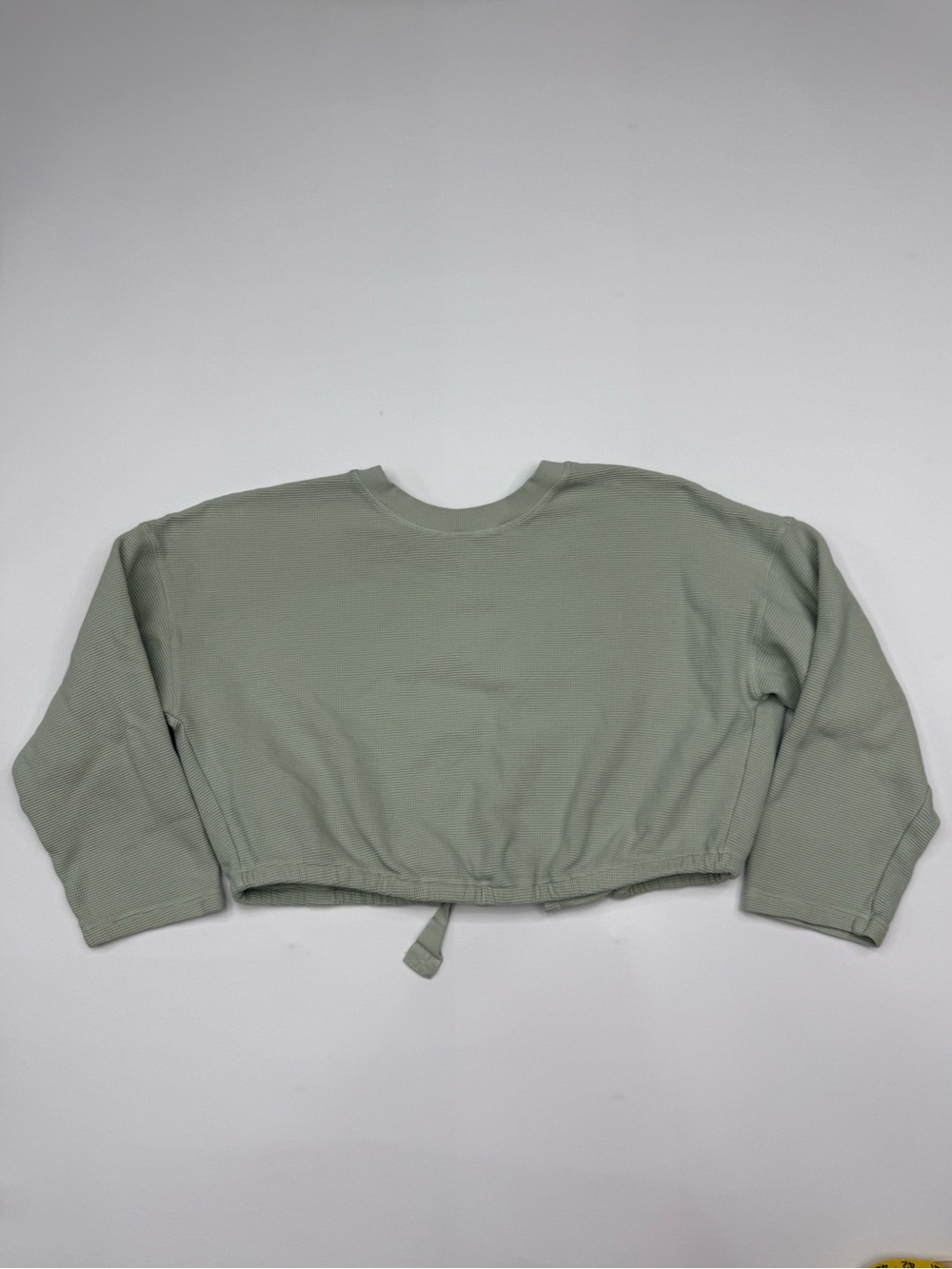 Fabletics Cropped Sage green Drawstring Sweatshirt - Women